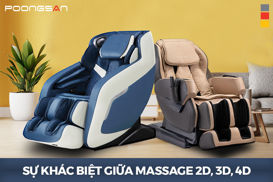 Sự khác biệt giữa ghế massage 2d, 3d và 4d